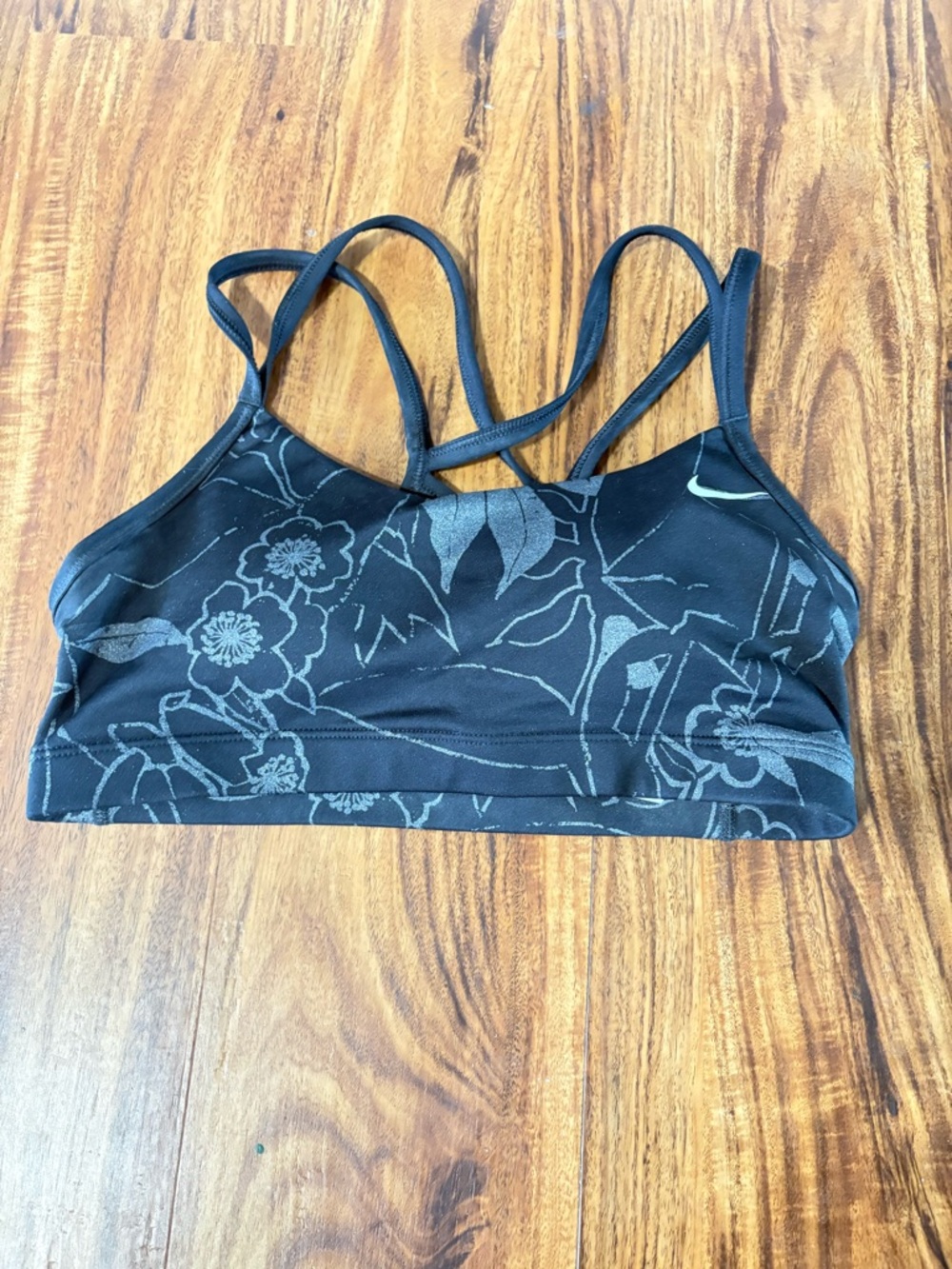 Nike Favorites Black Floral Sports Bra